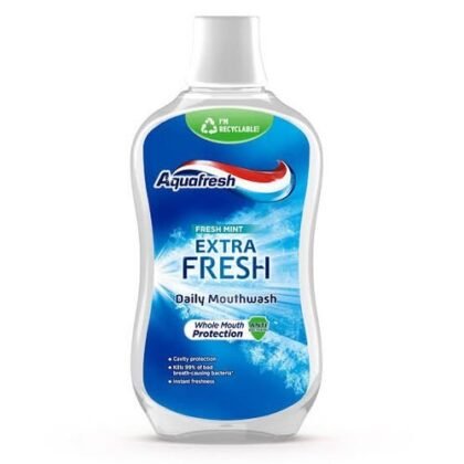 Aquafresh Fresh Mint Extra Fresh Daily Mouthwash 500Ml
