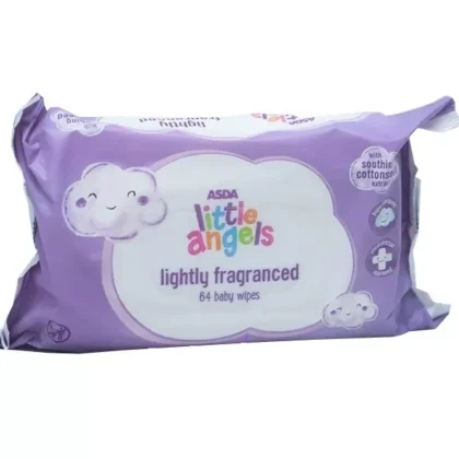 Asda Little Angels Lightly Fragrance 64 Baby Wipes