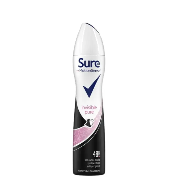 Body Spray Sure Invisible Pure 250Ml