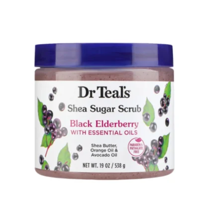 Dr. Teals Shea Butter Scrub Black Elderberry With Essential Oil