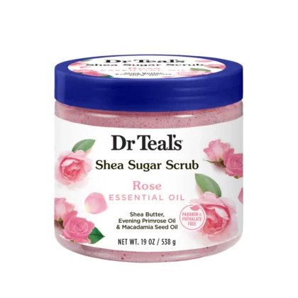 Dr. Teals Shea Sugar Scrub Rose Essential Oil 538G