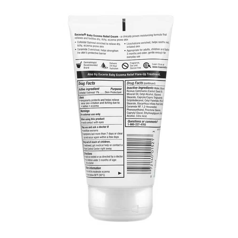 Eucerin Baby Eczema Relief Cream 141G - Image 2