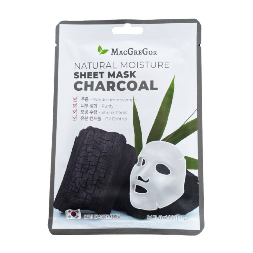 MacGregor Natural Moisture Sheet Mask Charcoal 23Ml