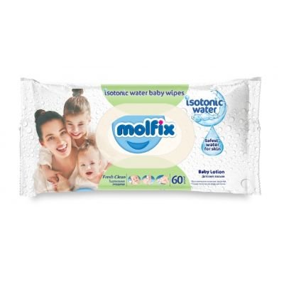 Molfix Fresh And Clean Baby Wipes 60Pcs