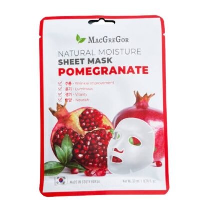 MacGregor Natural Moisture Sheet Mask Pomegranate 23Ml