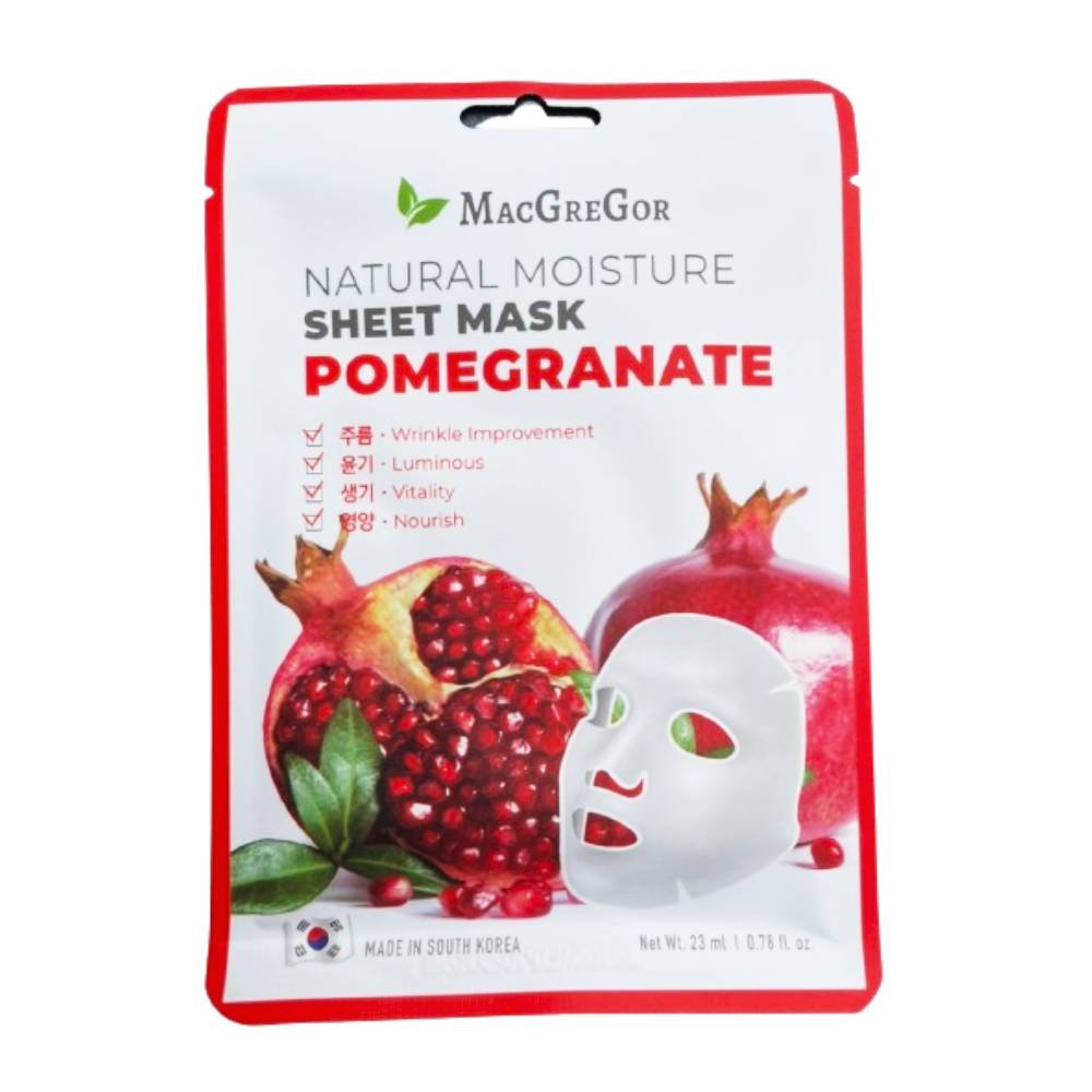 MacGregor Natural Moisture Sheet Mask Pomegranate 23Ml