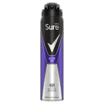Sure Men Active Dry Body Spray 250Ml