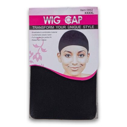 Wig Cap 2Pcs XXL Black