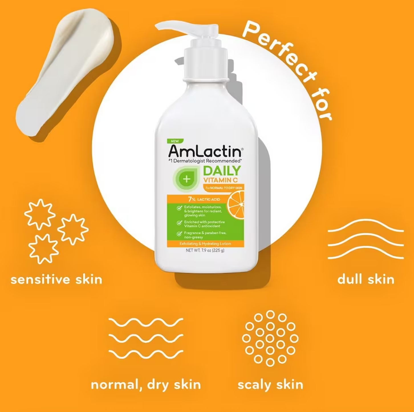 Amlactin Daily Vitamin C Exfoliating Hydrating Cream 225g - Image 2