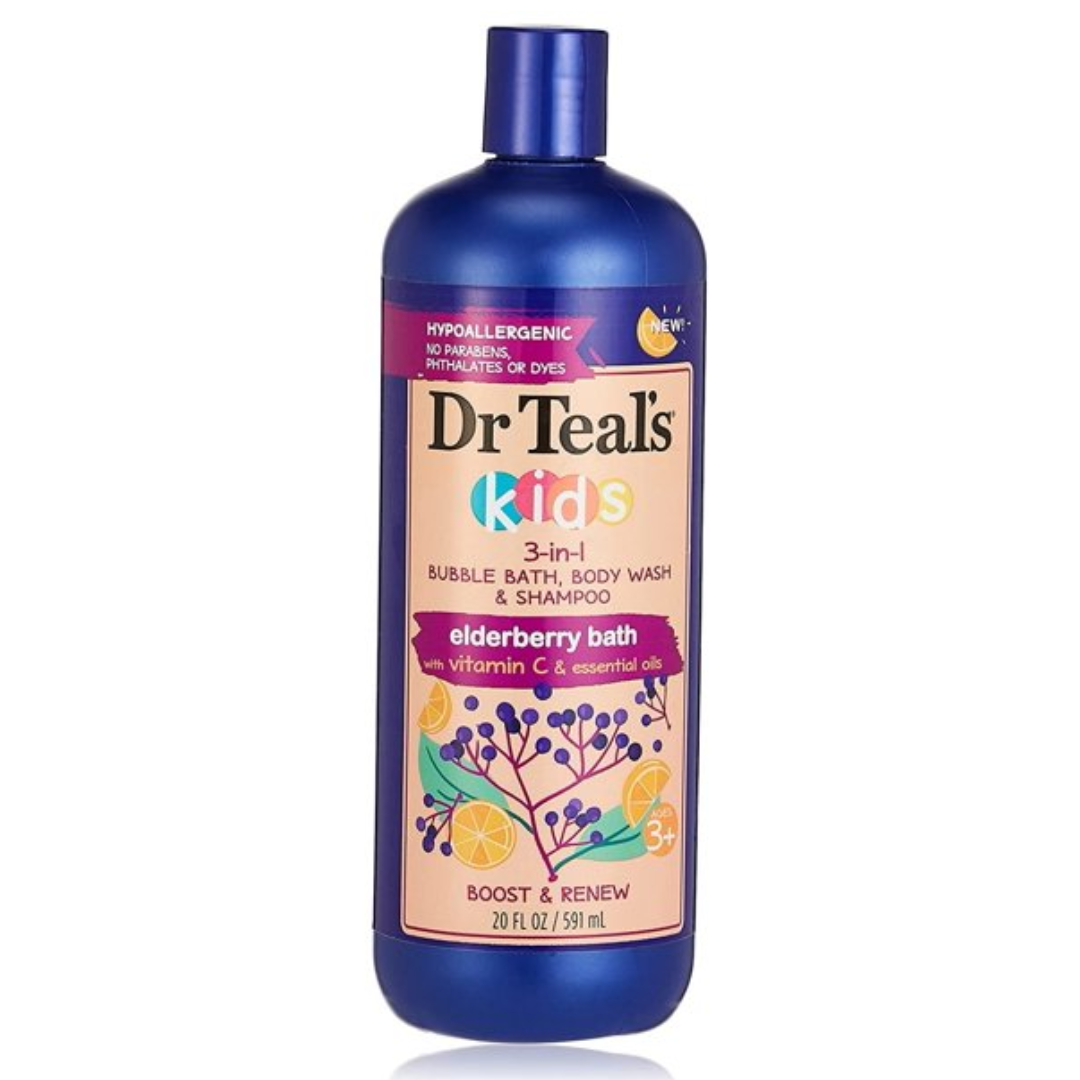 Dr teals Kids 3 In 1 Elderberry Bath With Vitamin C 591Ml