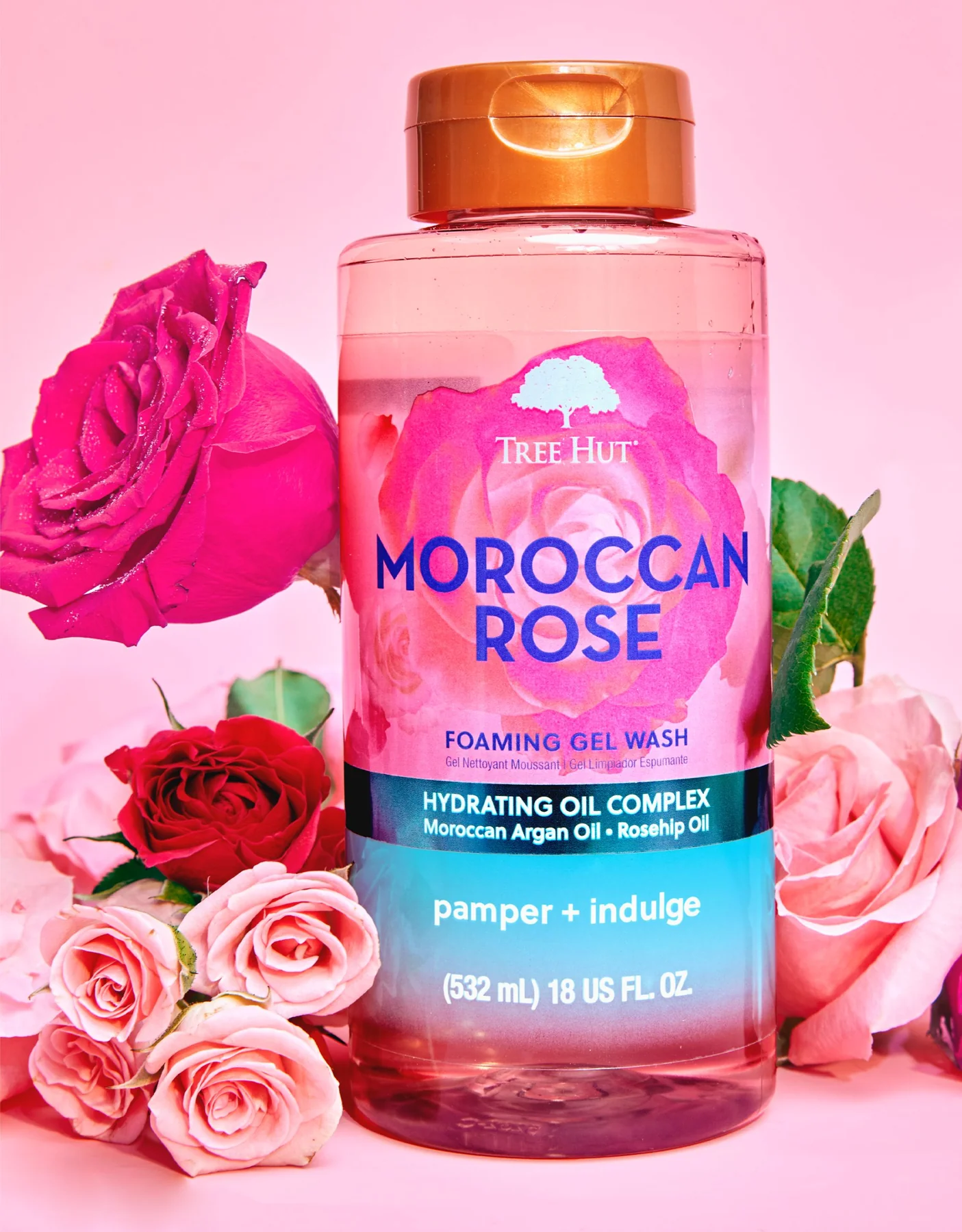 Tree Hut Moroccan Rose Foaming Gel Wash 532Ml - Image 3
